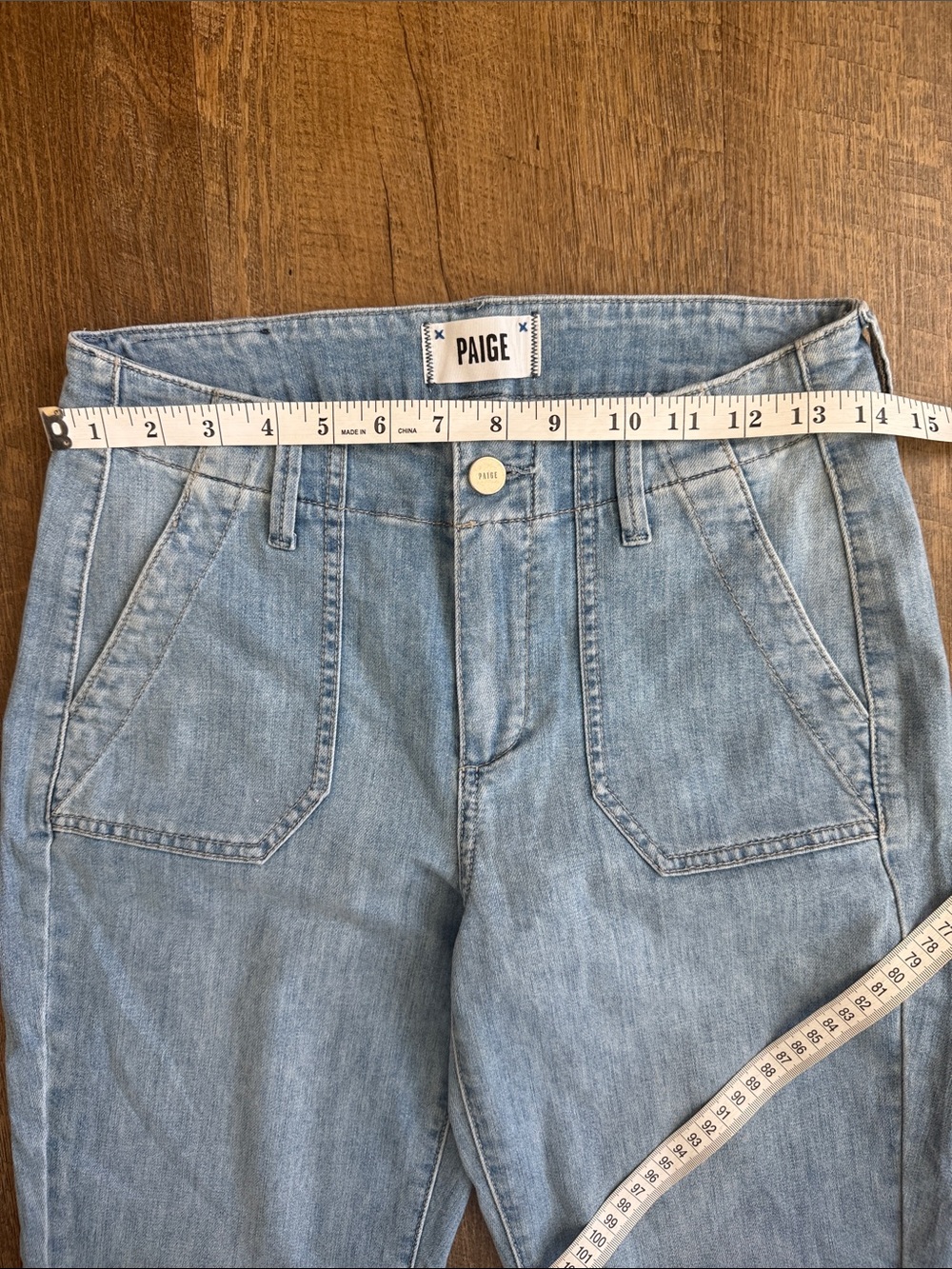 PAIGE Women’s Mayslie Soft Denim Light Wash Jogger Size 25 - Picture 6 of 11